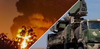 Ukrainian defence forces strike at key occupants' targets in Russia and Crimea A fire at the Ilyichevsk oil refinery after a strike by Ukrainian troops in the Krasnodar region of Russia.