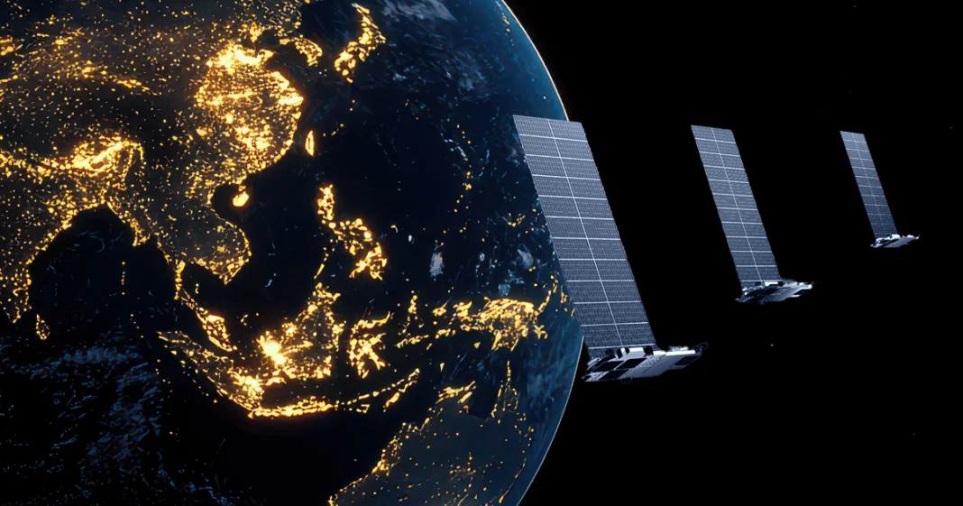 Супутники Starlink, що забезпечують зв'язок в Україні.