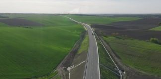 Rivne Northern Bypass Road with new infrastructure and bridge structures
