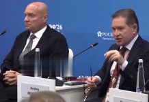 Colonel of the Russian Foreign Intelligence Service Andrey Bezrukov during a speech