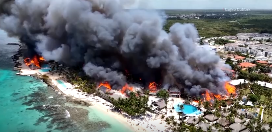 Fire at the Viva Wyndham Dominicus Beach hotel in the Dominican Republic.