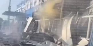 Пожежа на харчовому підприємстві у Броварському районі після російської атаки дронів.