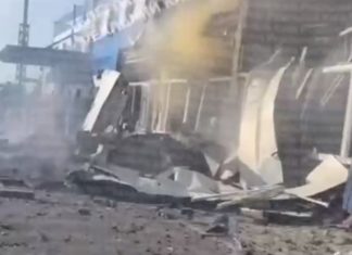 Пожежа на харчовому підприємстві у Броварському районі після російської атаки дронів.