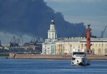 War boomerangs back: Ukrainian drone strikes destroy the illusion of «safe life» in Russia A column of black smoke rises over the port of St. Petersburg in Russia.