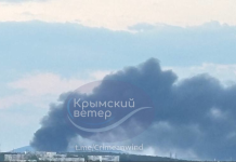 Explosions in Crimea: thick black smoke over Sevastopol following attacks on energy infrastructure.