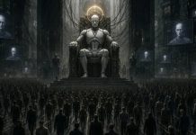 Simulation of a digital society under the control of artificial intelligence