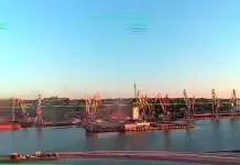 Удар по інфраструктурі порту Маріуполя ускладнив військову логістику Росії Інфраструктура Маріупольського порту, вид з дрона