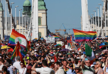 Participants in the Budapest Pride 2026 march in Budapest, a symbol of hope for the LGBTQ+ community.