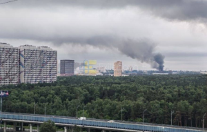 Пожежа в московському регіоні після атаки БпЛА