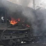 Росія атакувала електровоз у Запоріжжі: локомотив охопило полум’я
