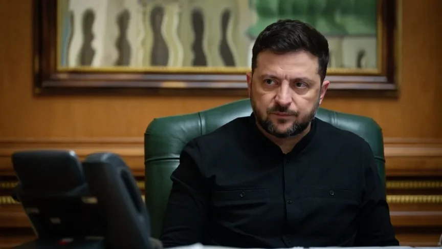 Володимир Зеленський під час прес-конференції про ретранслятори в Білорусі Володимир Зеленський під час прес-конференції про ретранслятори в Білорусі