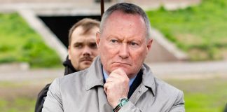 Michael O’Flaherty during a press conference on Ukrainian refugees.