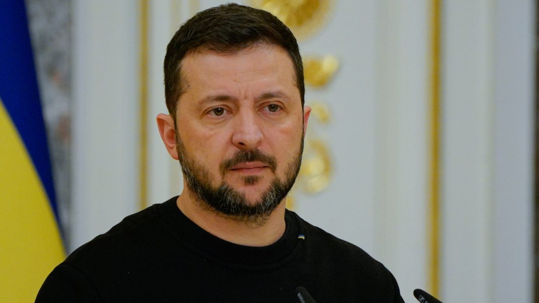 Volodymyr Zelenskyy during an official address on the purchase of missiles for Patriot air defence systems and personnel decisions.
