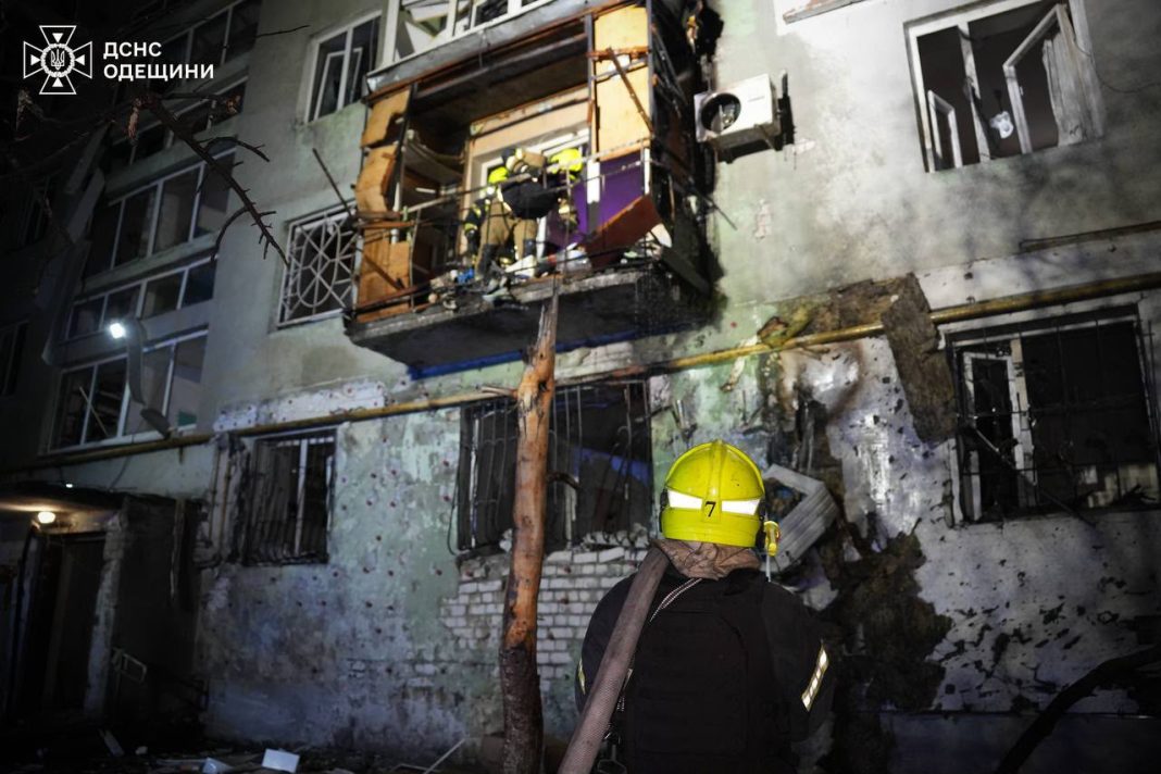 photo_2026-06-01_09-27-37 Damaged facade of a nine-storey residential building in Odesa after a drone attack