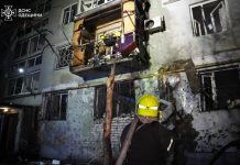 Residential buildings and infrastructure damaged in Odesa after Russian UAV attack Damaged facade of a nine-storey residential building in Odesa after a drone attack
