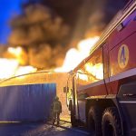 UAV attack in Kyiv region: fire breaks out on 2000 sq m near Boryspil