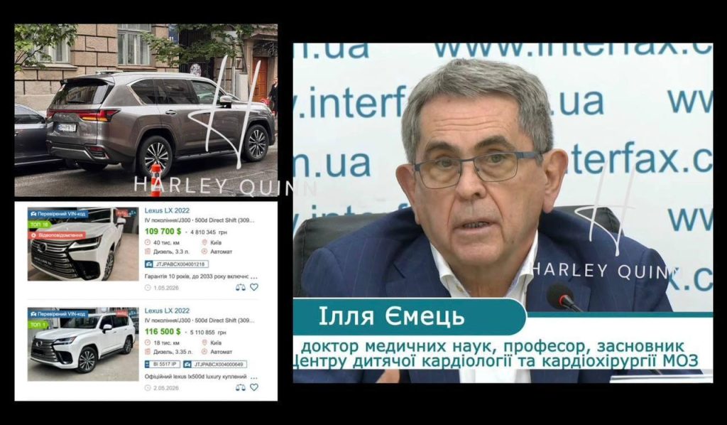 Ілля Ємець на тлі матеріалів розслідування про елітний автомобіль та задеклароване майно.