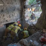 Russian drone damages five-storey residential building in Konotop