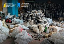 Spare parts for armoured vehicles seized in connection with a large-scale embezzlement case in the Kharkiv region