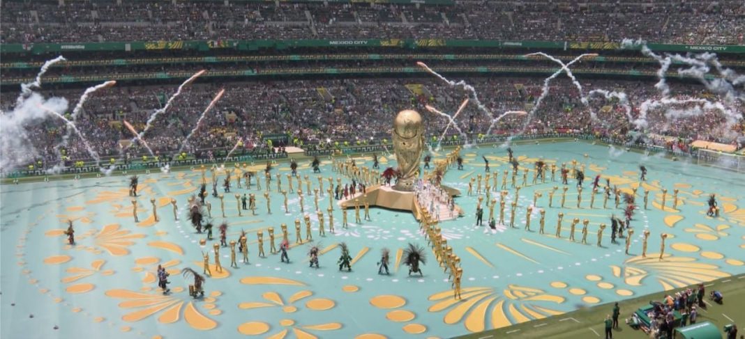 The opening ceremony of the 2026 FIFA World Cup at the Azteca Stadium in Mexico City