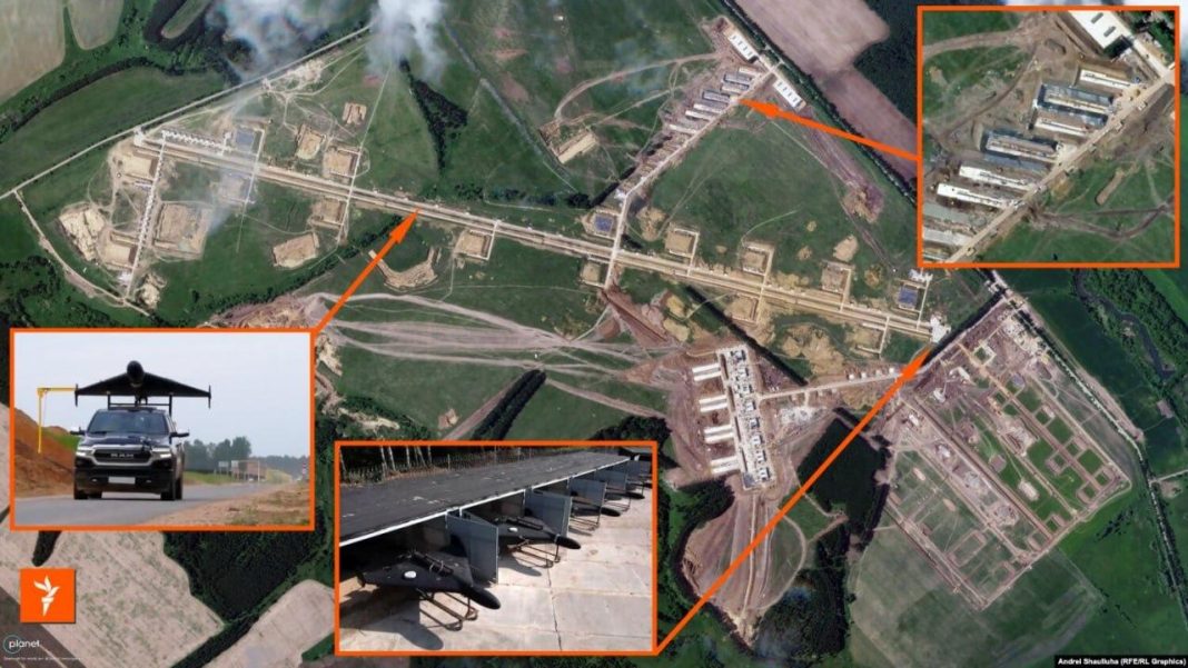photo_12 June 2026_16:34:57 Satellite image of the Russian launch site for «Shahed/Geran» kamikaze drones near the border with Belarus
