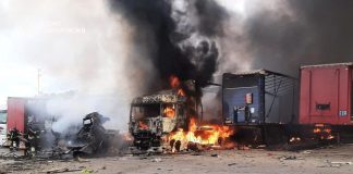 The Russians have attacked the Zaporizhzhia region: houses and lorries have been destroyed A fire broke out at a petrol station in the Zaporizhzhia region following shelling by the Russian Federation.