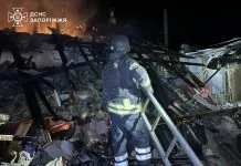 Наслідки атаки БпЛА в Запоріжжі, зруйнований житловий будинок.
