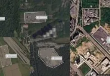 Нова позиція ППО на Воробйових горах у Москві з установками С-300 та С-400.