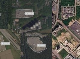 Нова позиція ППО на Воробйових горах у Москві з установками С-300 та С-400.