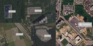 Нова позиція ППО на Воробйових горах у Москві з установками С-300 та С-400.