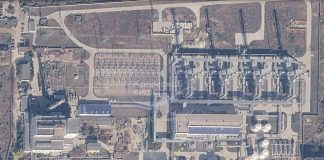 Satellite image of the Saks Thermal Power Station