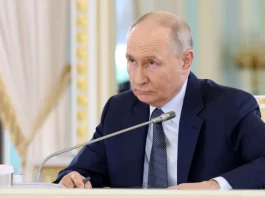 Володимир Путін під час виступу про можливі переговори з Володимиром Зеленським