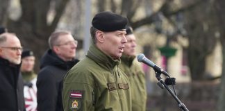 Commander of the Armed Forces of Latvia Kaspars Pudāns speaking on military issues