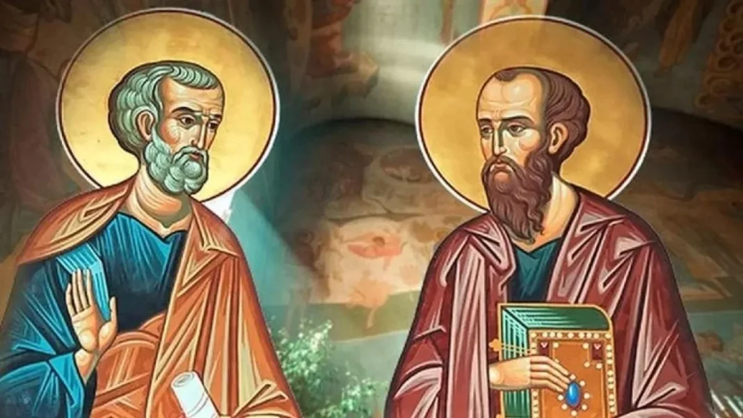 An Orthodox icon depicting Saints Peter and Paul, the Apostles.