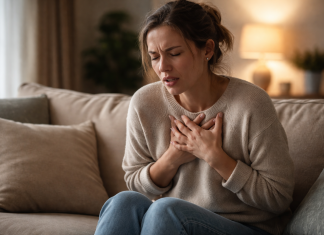 Panic attacks during wartime: how to recognise them and what to do A person is sitting with their feet flat on the floor, doing a grounding exercise
