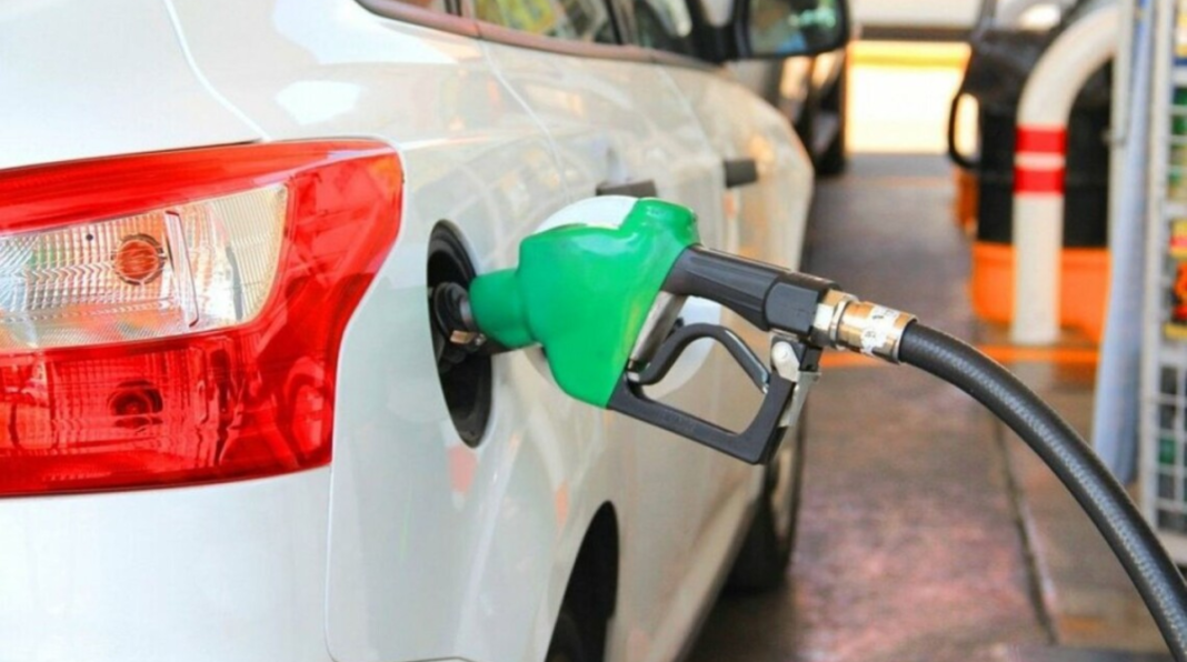 A car being refuelled