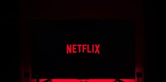 The Netflix logo on a dark background