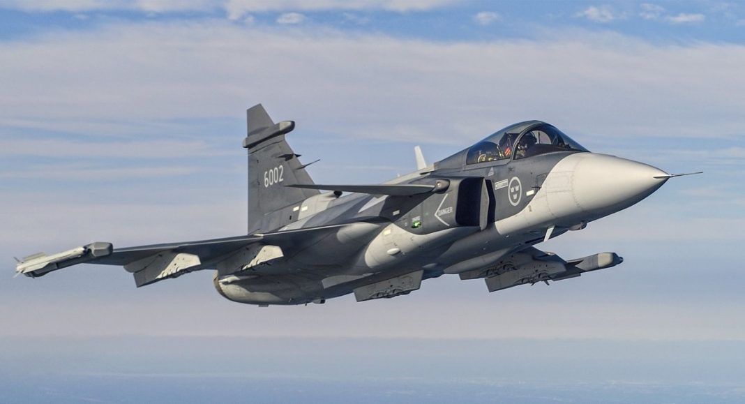 A NATO fighter jet patrolling the Baltic airspace. A NATO fighter jet patrolling the Baltic airspace.