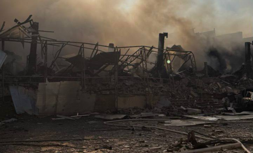 MOYO’s warehouse in Kyiv, destroyed following an attack MOYO’s warehouse in Kyiv, destroyed following an attack