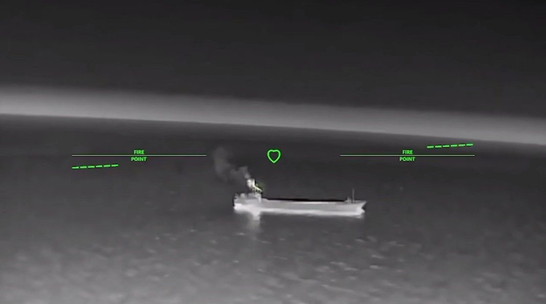 The Shadow Fleet A vessel in the Black Sea during an Unmanned Systems Forces operation