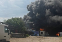 Russia attacked a civilian business in the Odesa region: three people killed Fire following a Russian strike on a civilian business in the Odesa region