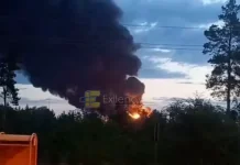 Пожежа в районі російського НПЗ «НС-Ойл»