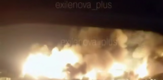 Destruction and fire at the Wildberries warehouse in Simferopol following a drone attack