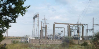 Fire at the NS-16 electrical substation in the Kirovsky District of Crimea