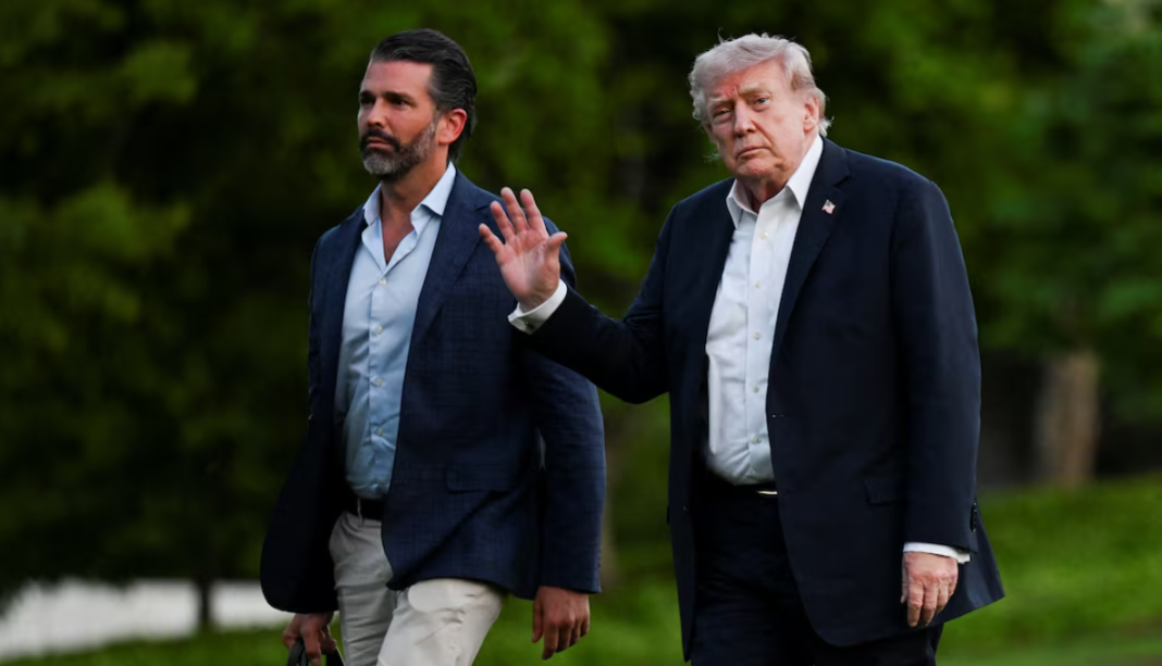 Donald Trump Jr. and the new gun control laws in the US.
