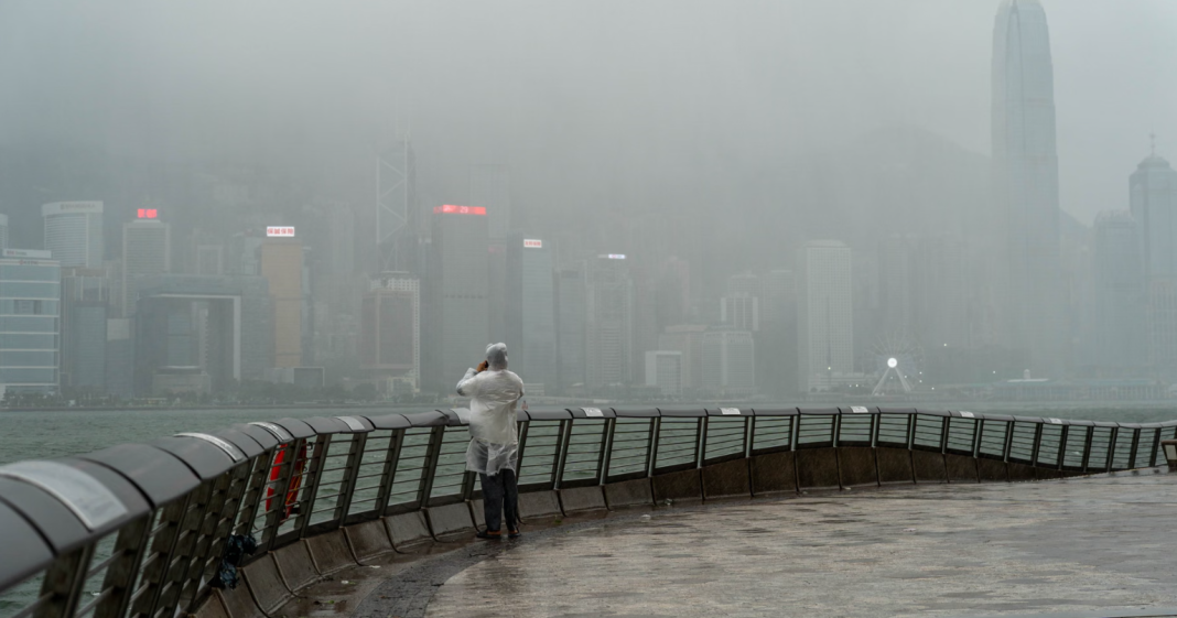 Strong winds and rain as Typhoon Noul passes through southern China