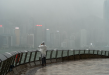Strong winds and rain as Typhoon Noul passes through southern China
