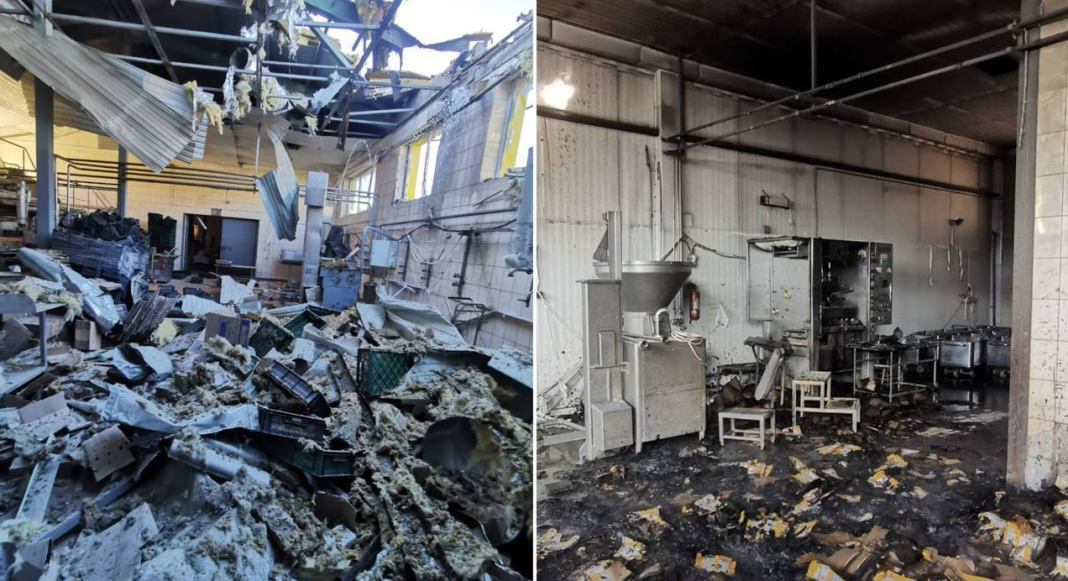 Bohodukhiv Dairy The destroyed Bohodukhiv dairy plant