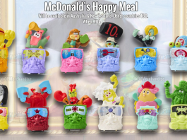 Фігурки персонажів SpongeBob SquarePants в образах героїв One Piece для Happy Meal