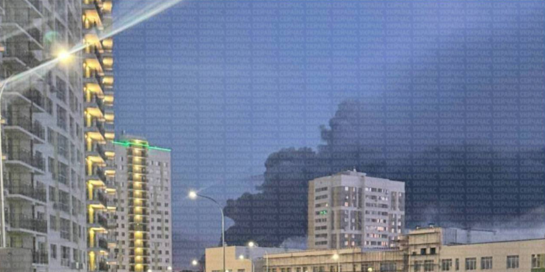 Black smoke rises above the Wildberries logistics centre following a drone attack in the Penza region Thick black smoke rises above the Wildberries logistics centre following a drone attack in the Penza region